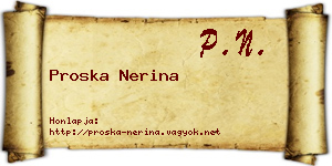 Proska Nerina névjegykártya